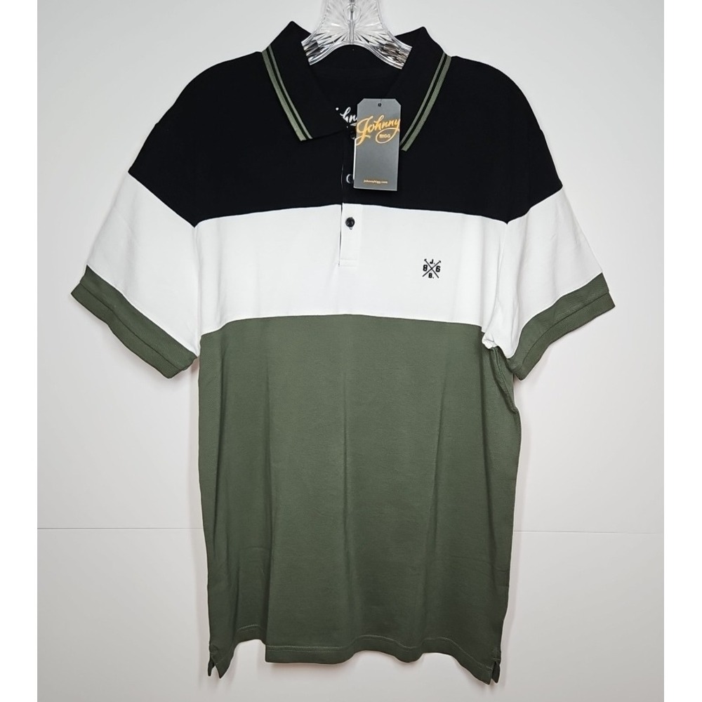 Johnny Bigg Men's‎ Colorblock Short Sleeve Polo Shirt Size Large NWT